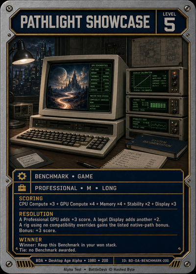 Pathlight Showcase benchmark card